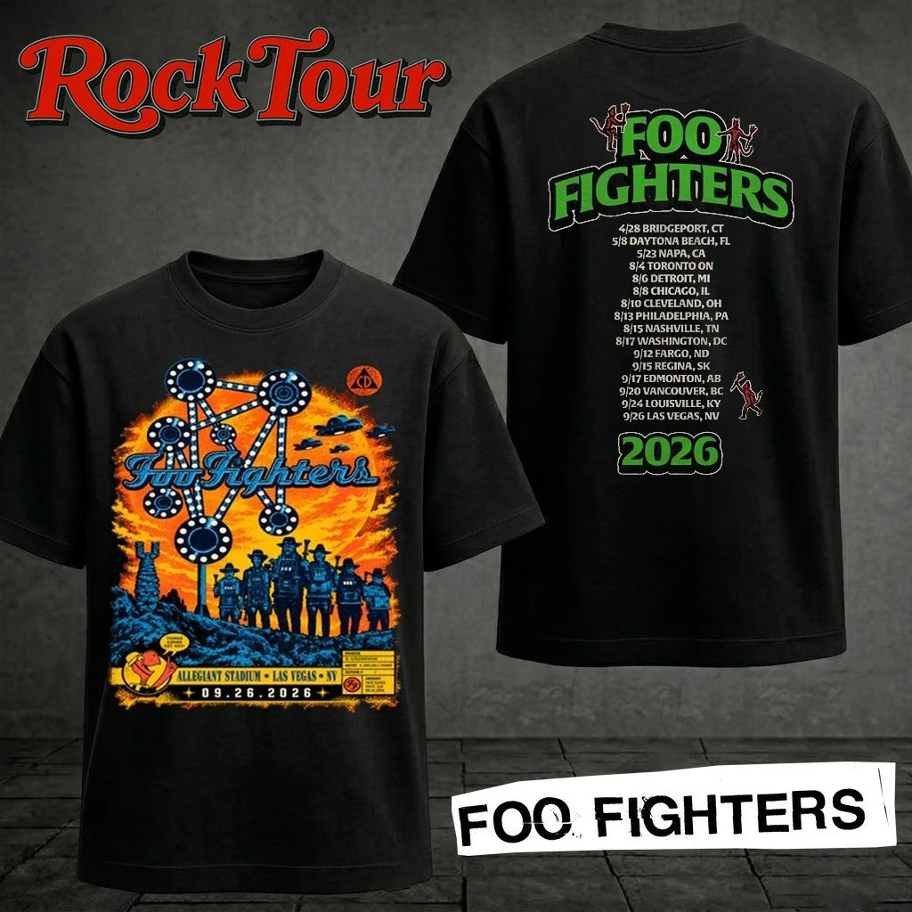 Foo Fighters Las Vegas September 26 2026 At Allegiant Stadium Shirt Foo Fighters Merchandise
