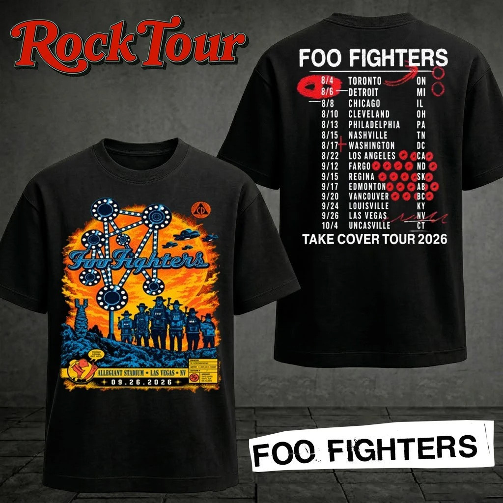 Foo Fighters Las Vegas September 26 2026 At Allegiant Stadium T-Shirt Foo Fighters Merch