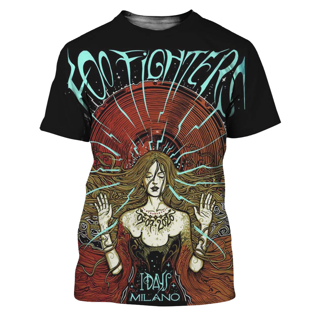 Foo Fighters Merch Milan Italy 2026 Event T-Shirt Best Gifts For Rock Fans