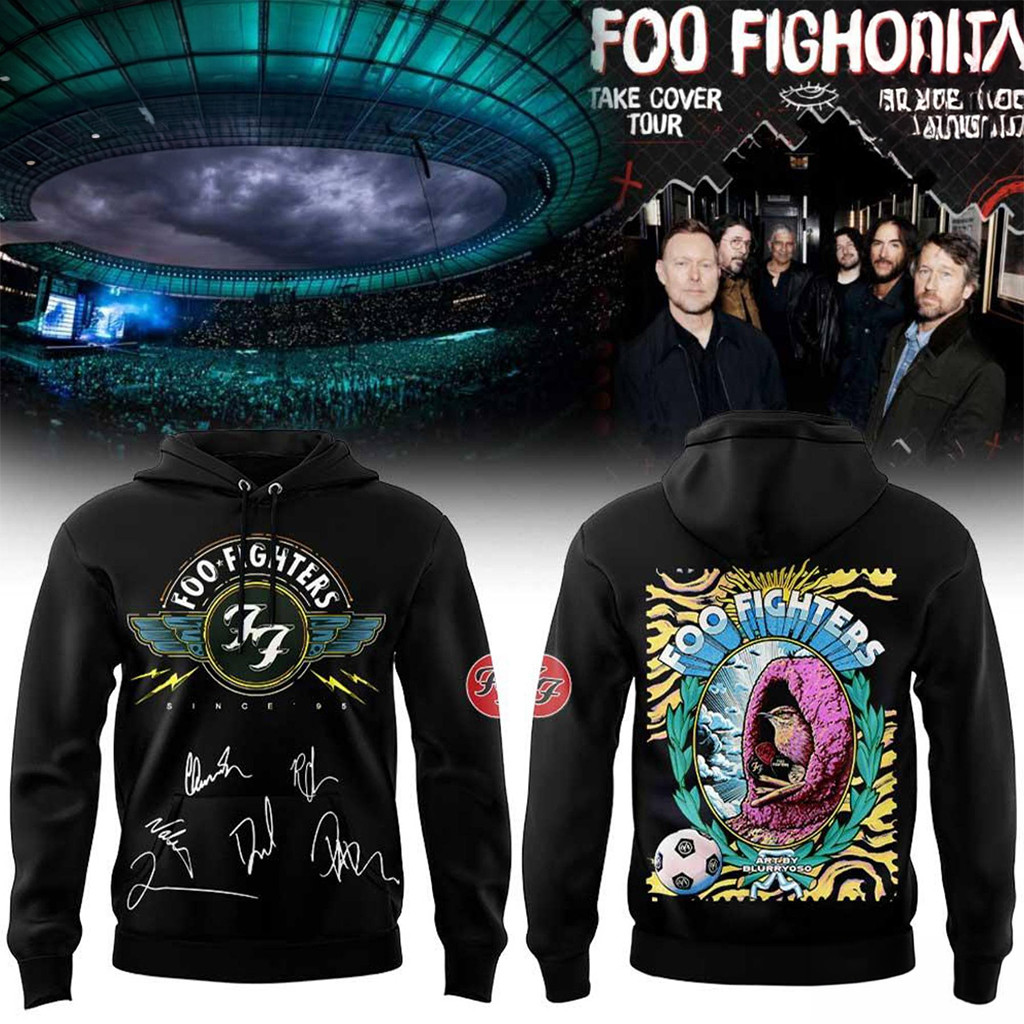 Foo Fighters Take Cover Tour 2026 2027 Hoodie Foo Fighters Merch Gifts For Rock Fans