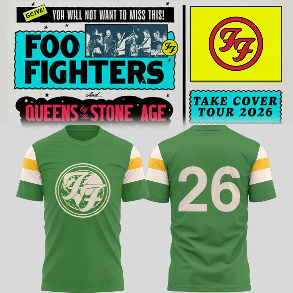 Foo Fighters Take Cover Tour Merch 2026 FF Circle Logo T-Shirt Cool Gift For Rock Band Fans