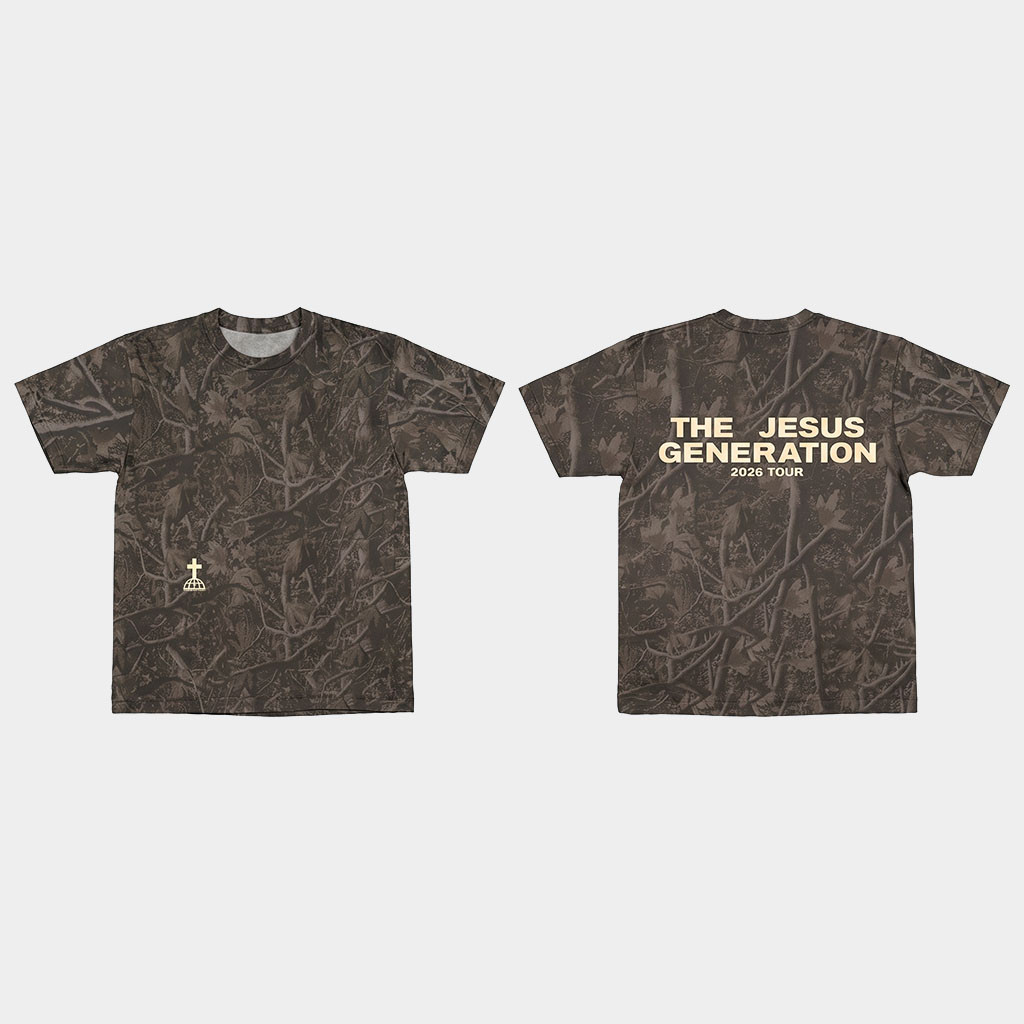 Forrest Frank Merch 2026 The Jesus Generation Tour T-Shirt Camo Forrest Frank Concert Merch