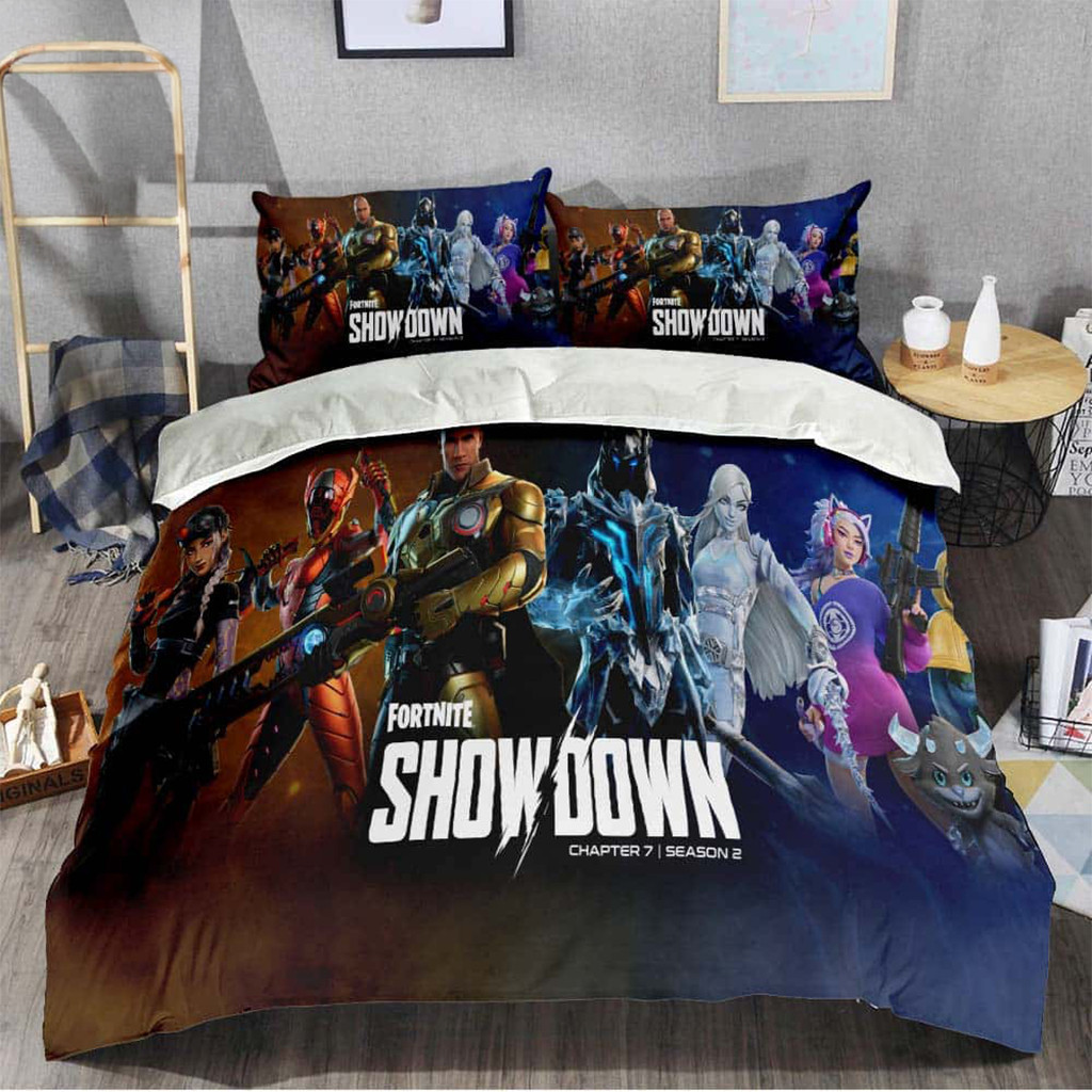 Fortnite Epic Showdown Season 2 Bedding Set Fortnite Cartoon Game Merch Gifts For Brother