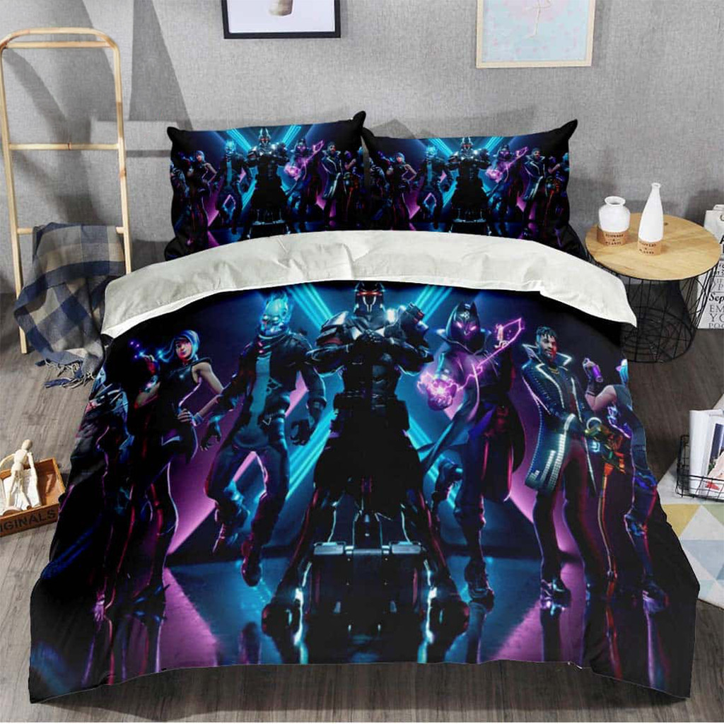 Fortnite Season 9 Cyber Warrior Squad Bedding Set Fortnite Cartoon Game Merch Unique Gift