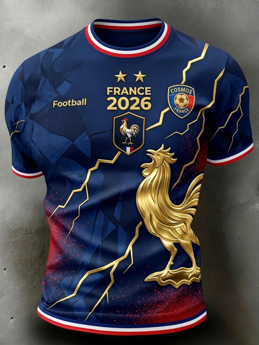 France FIFA World Cup 2026 T-Shirt 2 Stars Rooster Shirts Game Day Gear Football Fan Gifts