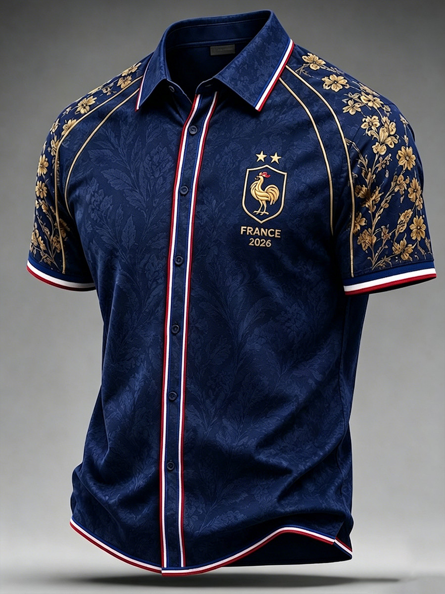 France Football World Cup 2026 Hawaiian Shirt FIFA Merch Game Day Gear Gifts For France Fans