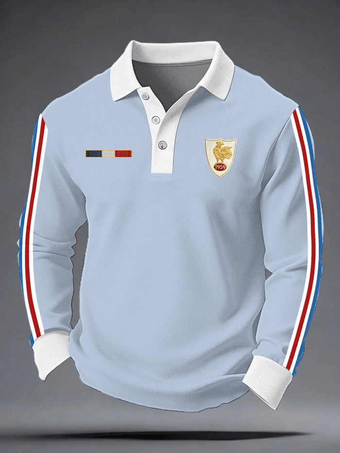 France Rugby Champions 2026 Long Sleeve Polo Shirt Six Nations Winners Apparel Gifts For Him - Image 2