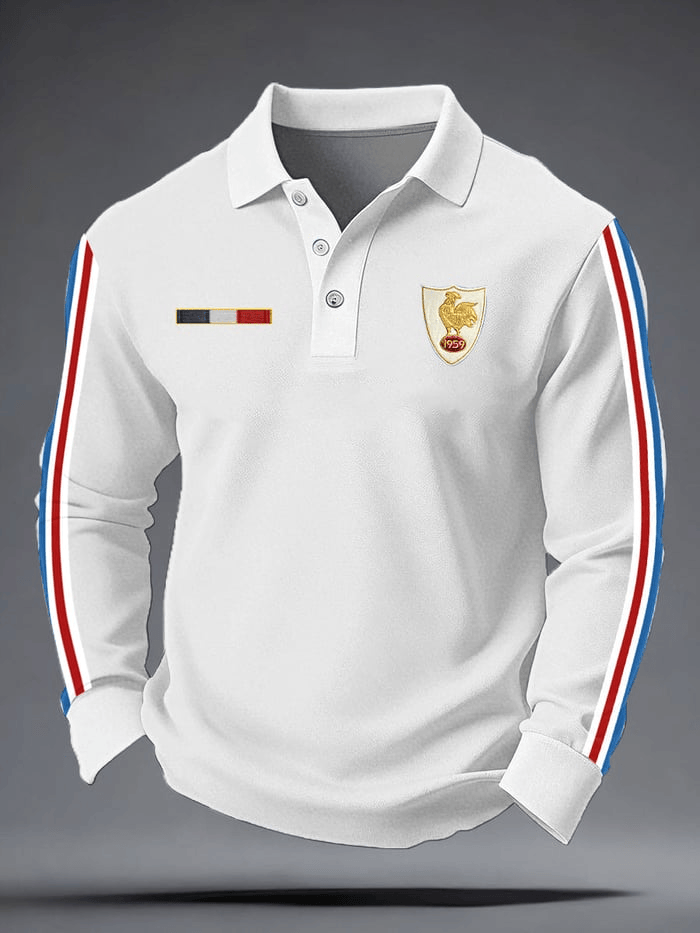 France Rugby Champions 2026 Long Sleeve Polo Shirt Six Nations Winners Apparel Gifts For Him - Image 3