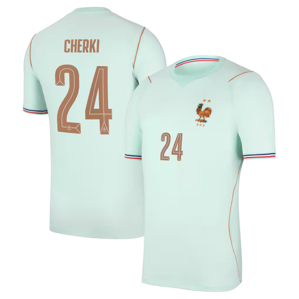 France World Cup Merch 2026 Cherki #24 France Away Stadium Jersey Shirt FIFA Apparel Fan Gifts