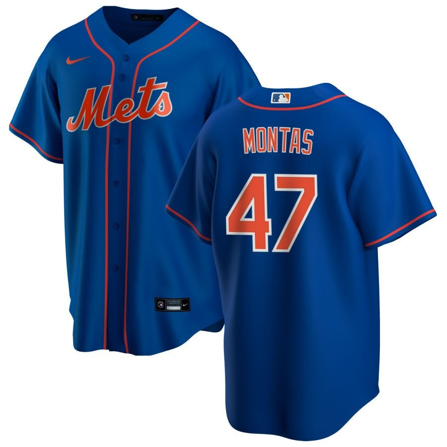 Frankie Montas New York Mets 2025 Alternate Replica Jersey - Royal