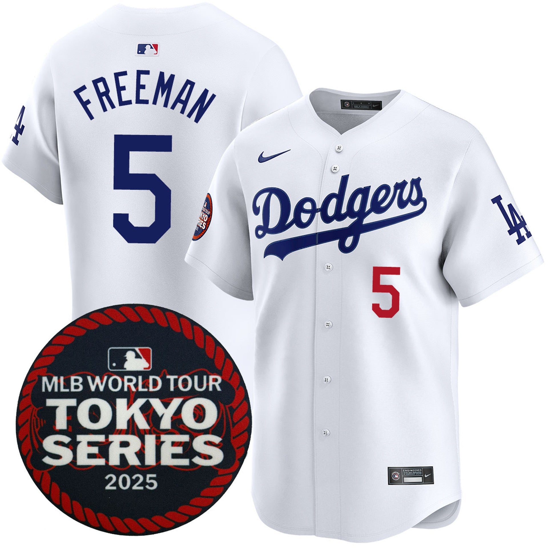 Freddie Freeman Los Angeles Dodgers 2025 Home Tokyo Series Jersey - White