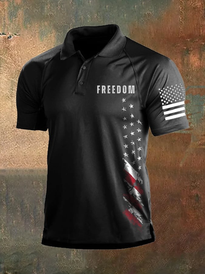 Freedom Polo Shirt Charlie Kirk Shirt Turning Point Freedom Shirt Patriotic Gifts For Husband