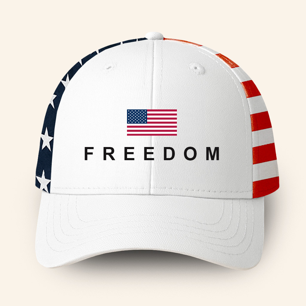 Freedom V-Neck T-Shirt USA Flag Charlie Kirk Merch Patriotic Apparel Gifts For Wife - Image 2