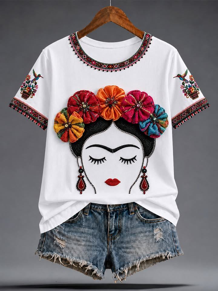 Frida Kahlo Portrait T-Shirt Frida Kahlo Merch Mexican Apparel Gifts For Mom