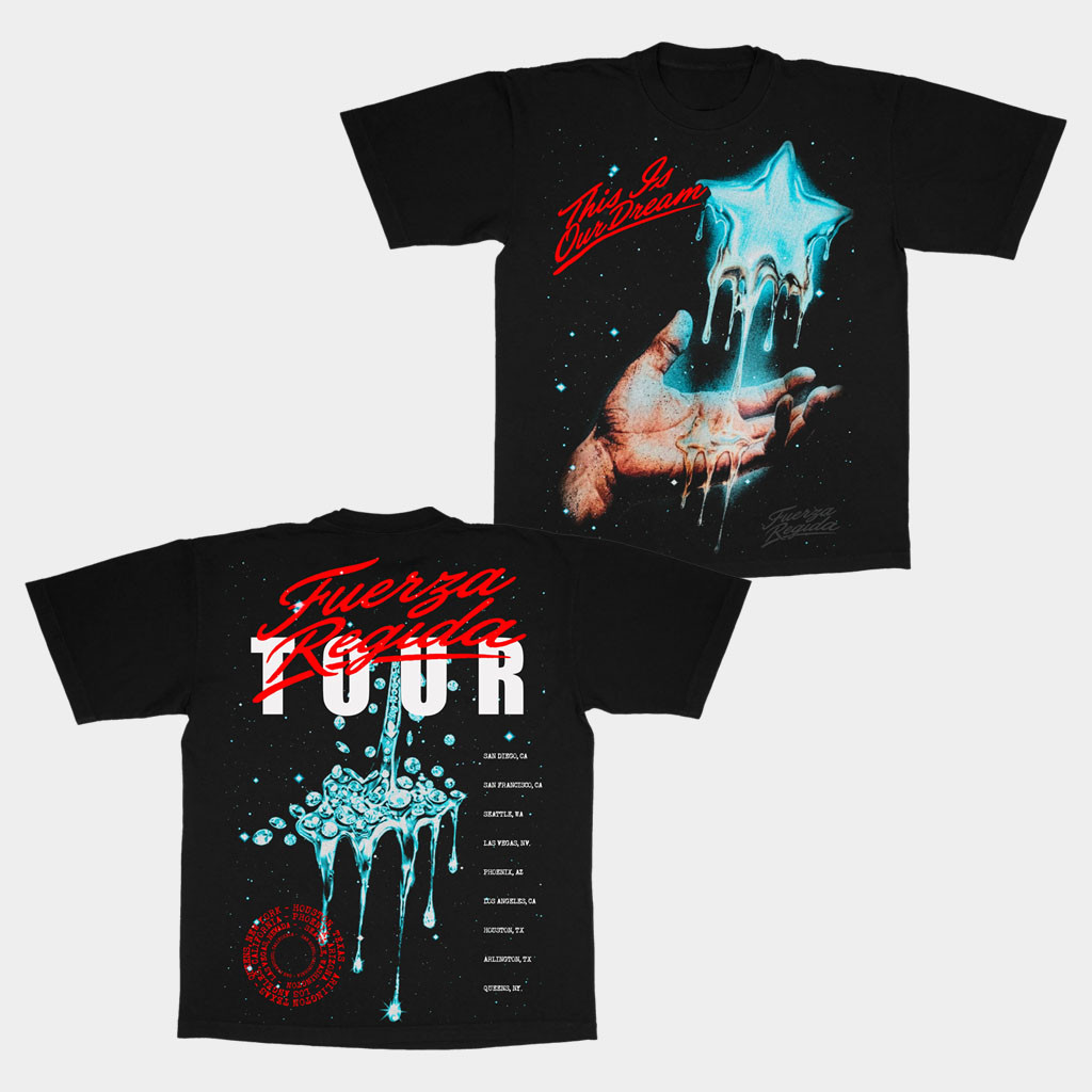 Fuerza Regida Merch 2026 In My Hands Black T-Shirt This Is Our Dream Tour Merch Fan Gifts