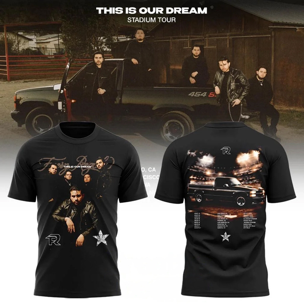 Fuerza Regida This Is Our Dream Tour Black 2026 T-Shirt Fuerza Regida Merch Gift For Music Fans