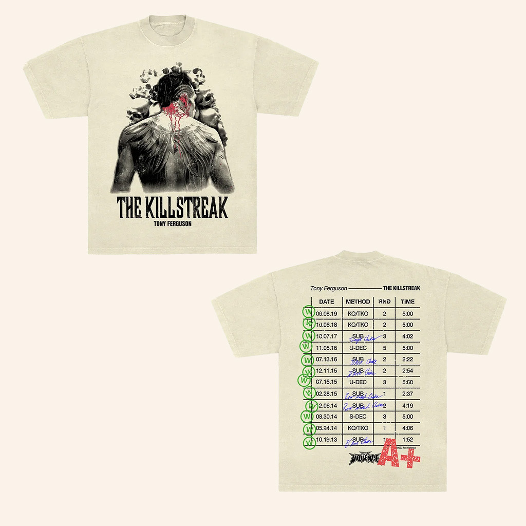Full Violence Merch The Killstreak Tony Ferguson T-Shirt Tony Ferguson Merch Gifts For Fans