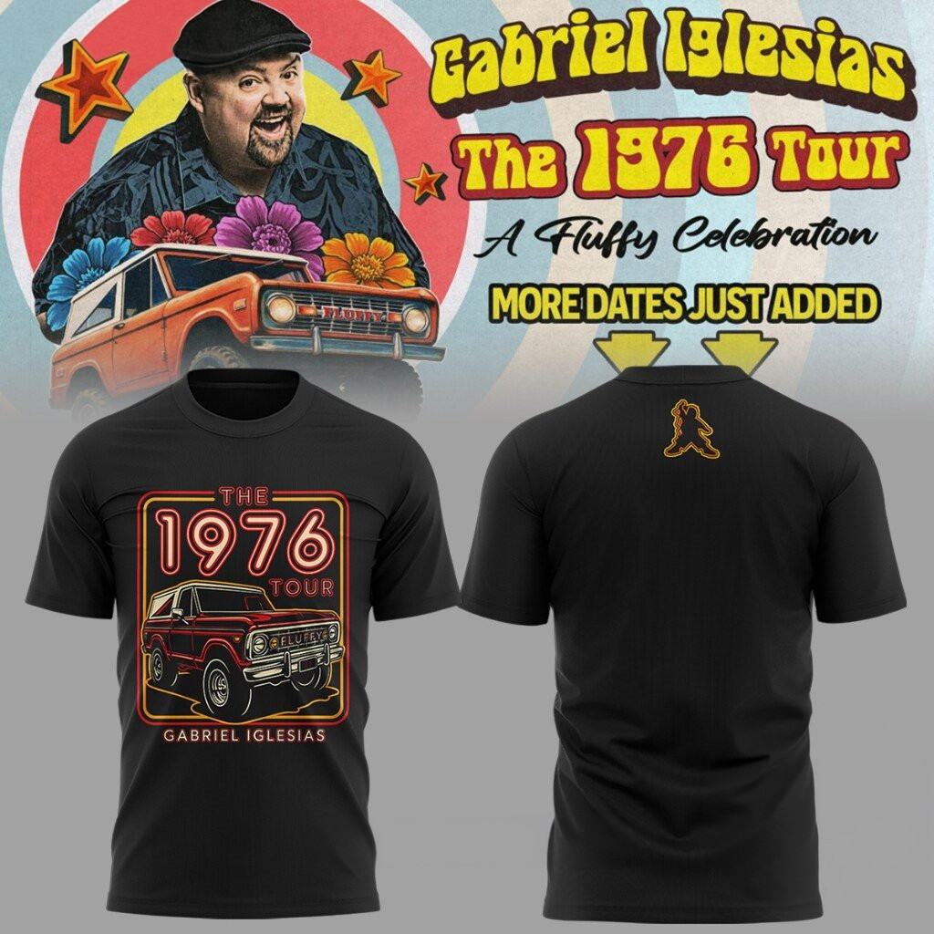 Gabriel Iglesias The 1976 Tour 2026 T-Shirt Gabriel Iglesias Merch Present