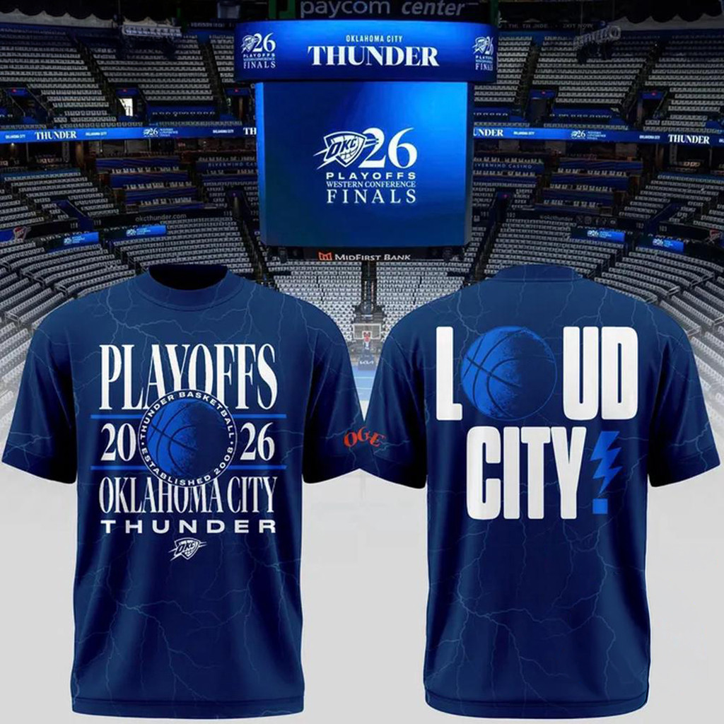 Game 5 Oklahoma City Thunder Loud City 2026 T-Shirt OKC Thunder Merch Basketball Fan Gifts