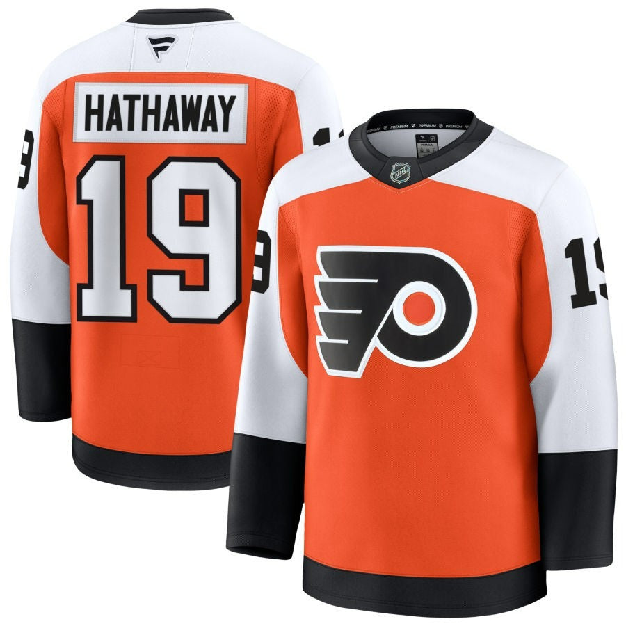 Garnet Hathaway Philadelphia Flyers 2025 Home Premium Orange Jersey 1 Garnet Hathaway Philadelphia Flyers 2025 Home Premium Orange Jersey