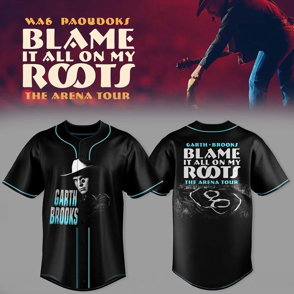 Garth Brooks The Arena Tour Baseball Jersey Country Music Concert Apparel Garth Brooks Merch