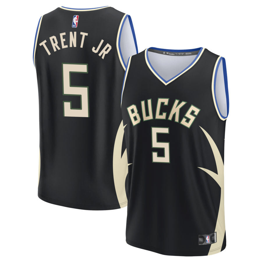 Gary Trent Jr Milwaukee Bucks 2025 Fast Break Statement Edition Jersey - Black