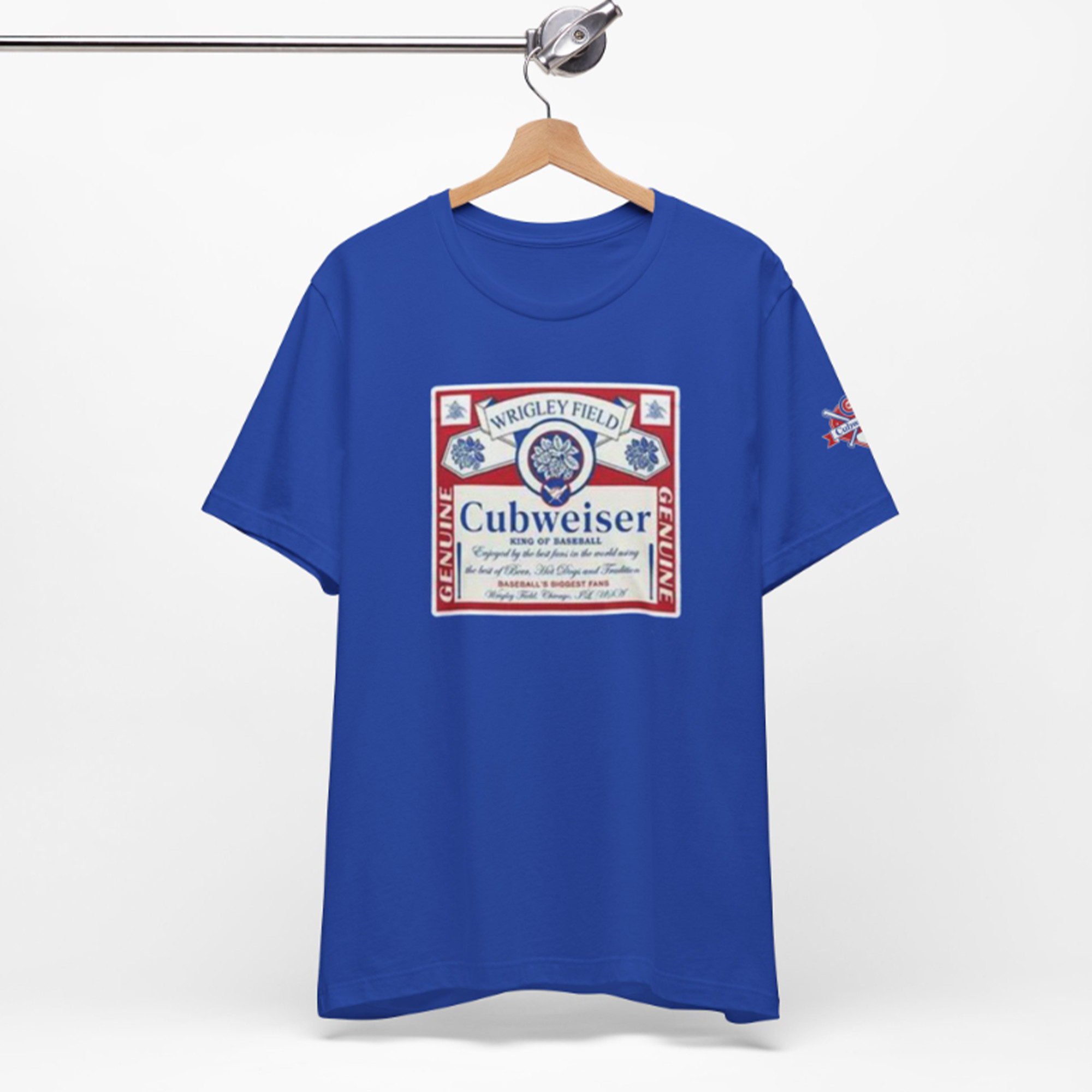 George Kittle with Wrigley Field Cubweiser Shirt Budweiser x Chicago Cubs Merch Fan Gifts