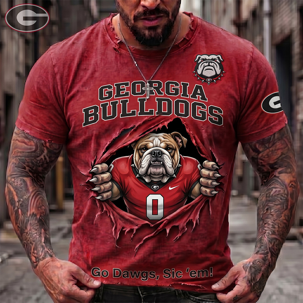 Georgia Bulldogs Go Dawgs Sic Em T-Shirt Georgia Bulldogs Merch Football Fan Gift For Men