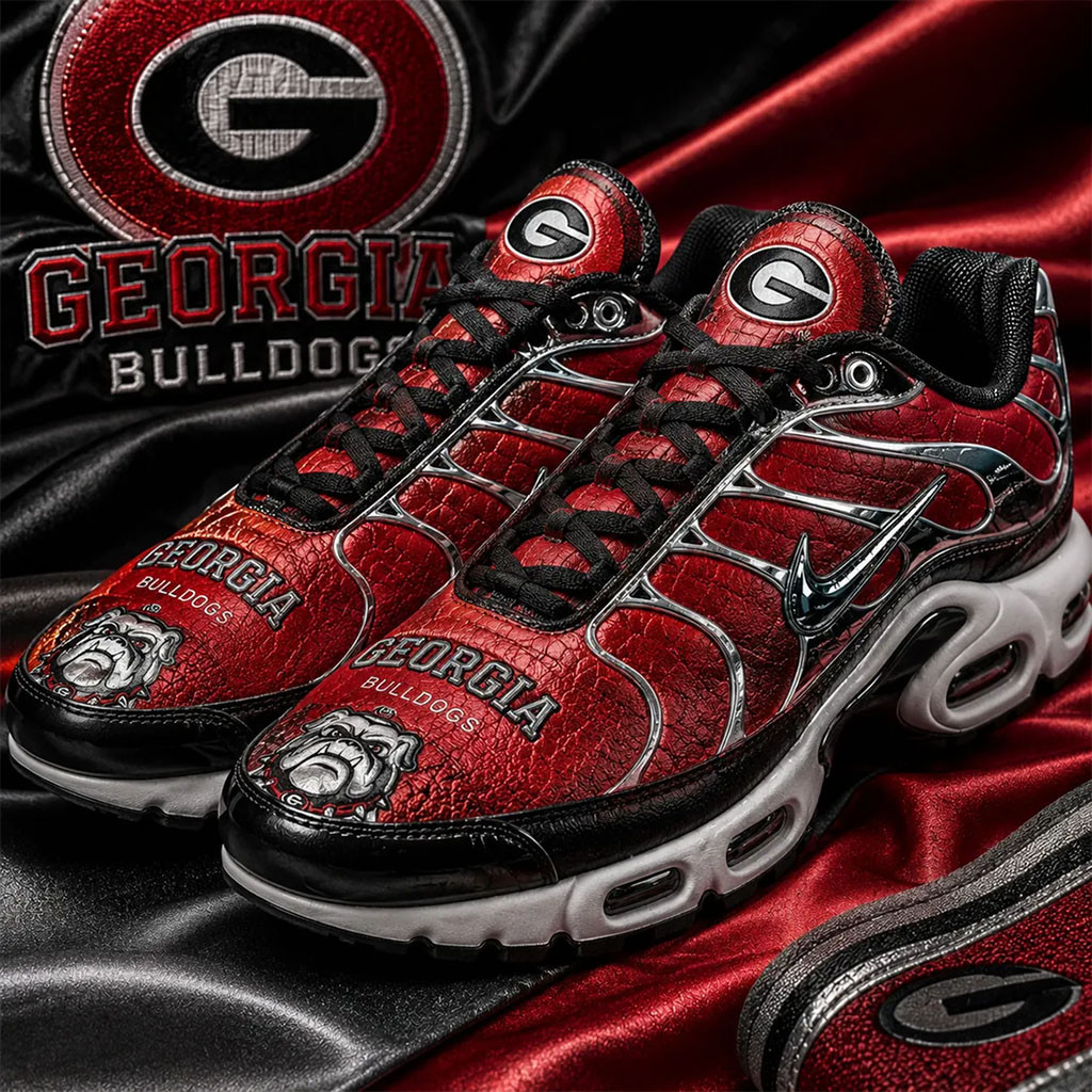 Georgia Bulldogs Mascot Shoes Sneakers Georgia Bulldogs Merch Present For Football Lovers