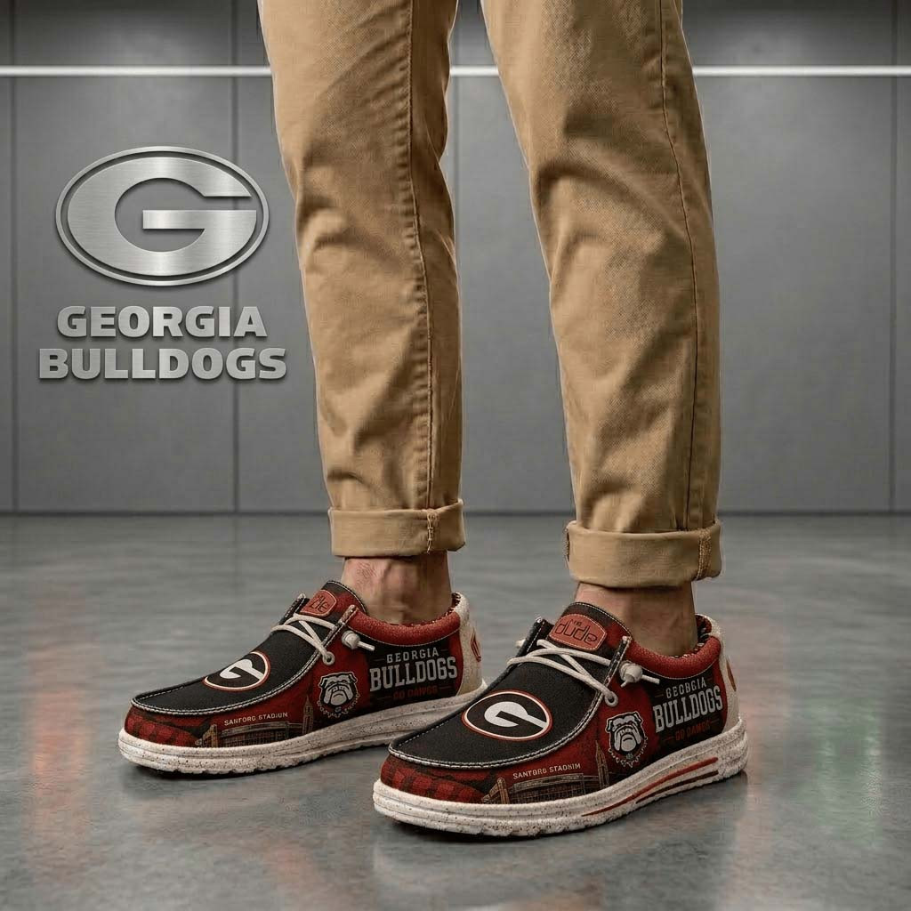 Georgia Bulldogs Sanford Stadium Shoes Georgia Bulldogs Merch Present For Game Day