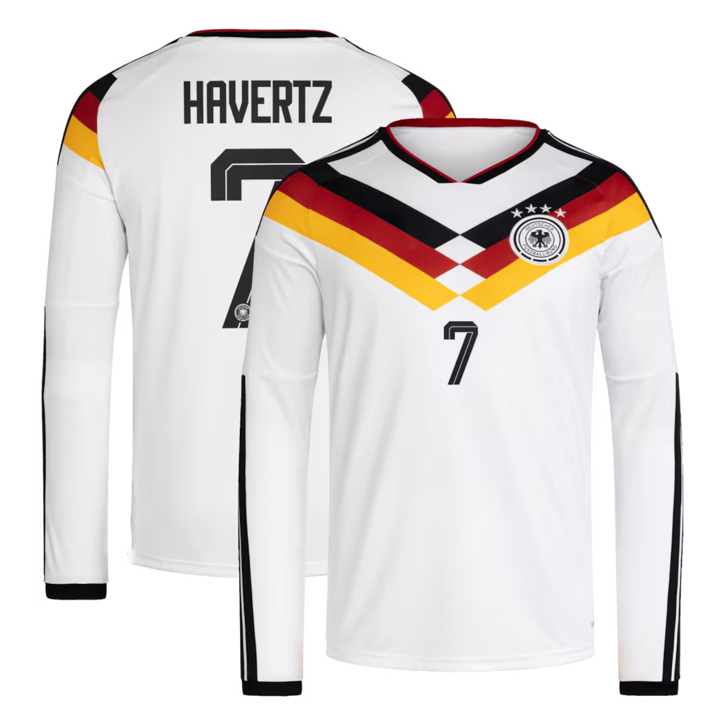Germany FIFA World Cup Merch 2026 Kai Havertz #7 Germany National Team Home Long Sleeve Jersey