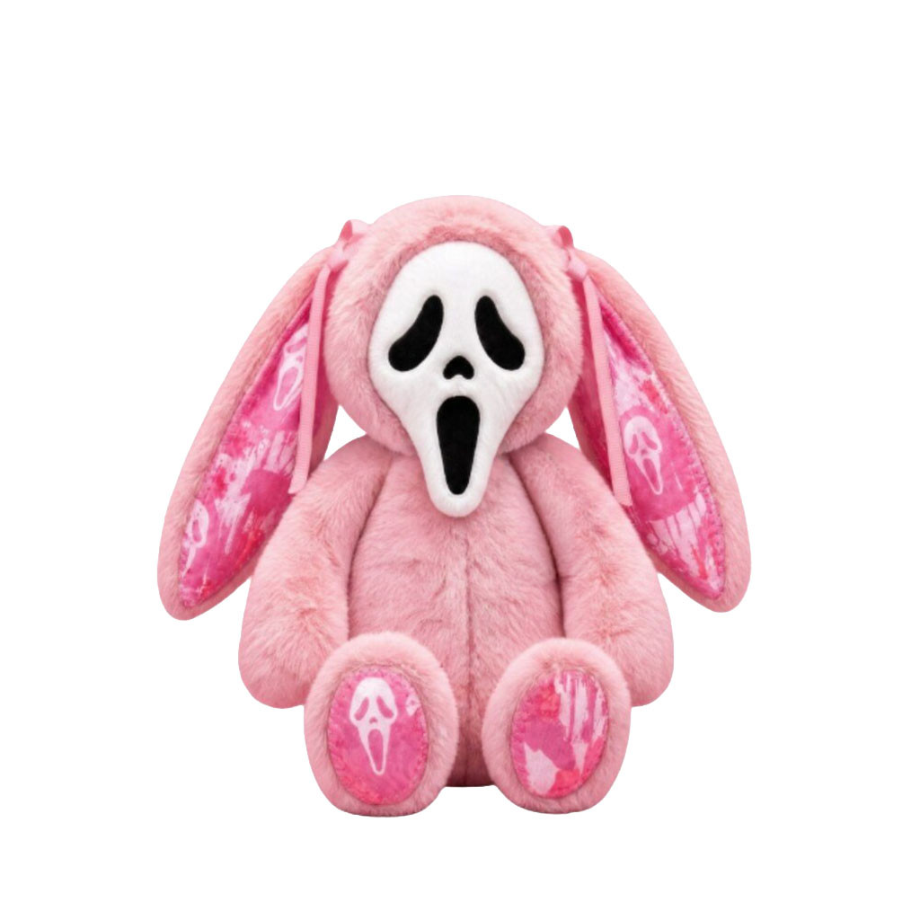 Ghost Face Bunny Plush Pink Cute Scream Horror Plush Pillow Kawaii Halloween Gifts