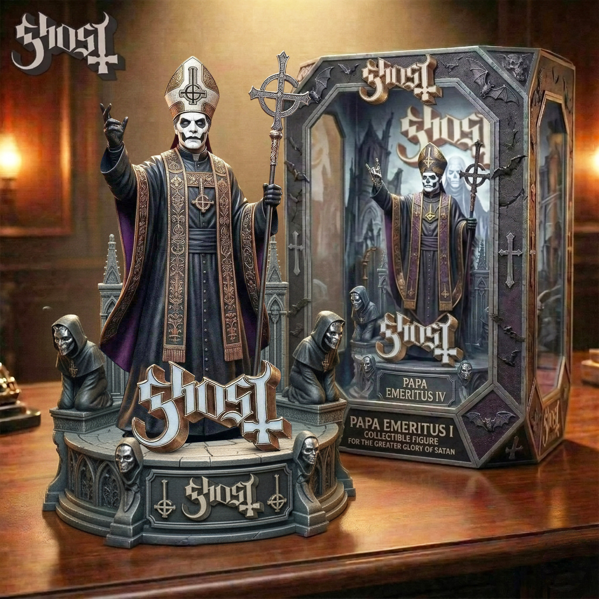 Ghost Papa Emeritus IV Collectible Acrylic Plaque Ghost Merch Gifts For Fans