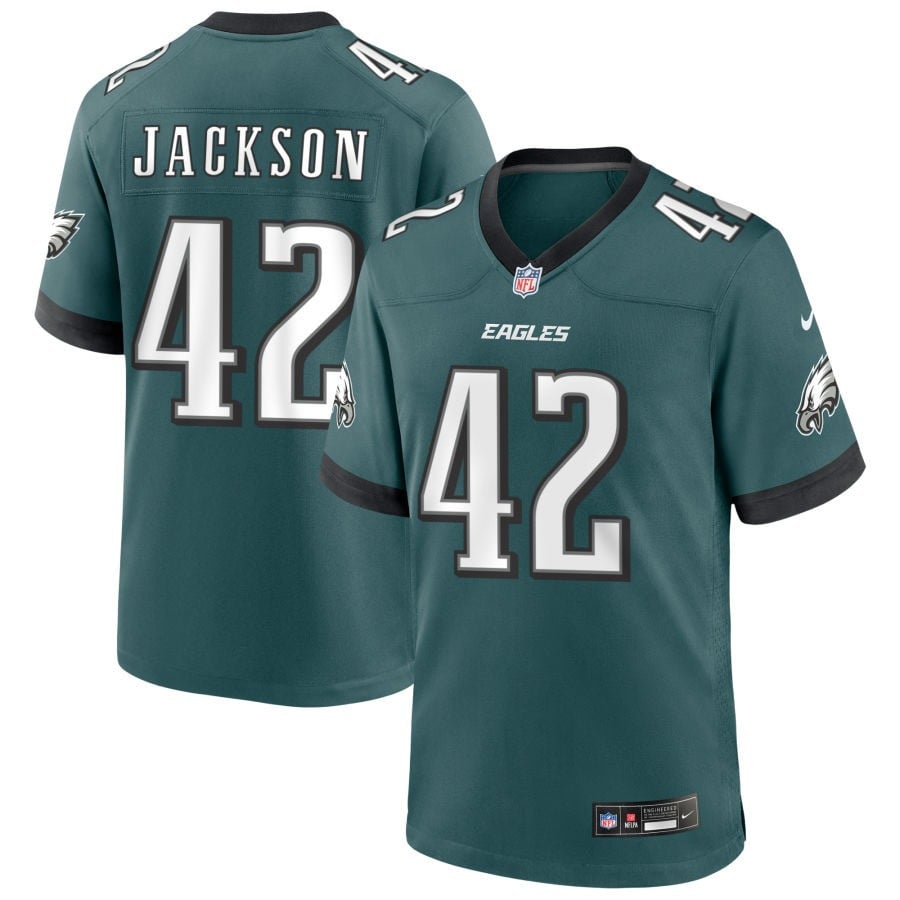 Giles Jackson Philadelphia Eagles 2025 Game Jersey - Midnight Green