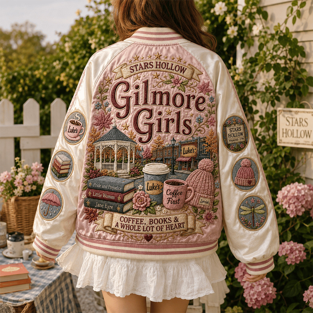 Gilmore Girls Merch Stars Hollow Coffee Books And A Whole Lot Of Heart Jacket TV Show Fan Gift