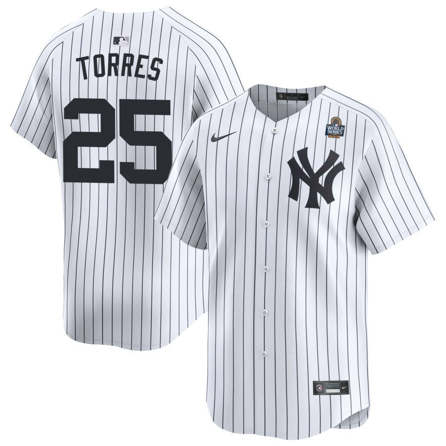 Gleyber Torres New York Yankees 2025 World Series Home Limited Baseball Jersey ï¿½ï¿½ï¿½ White