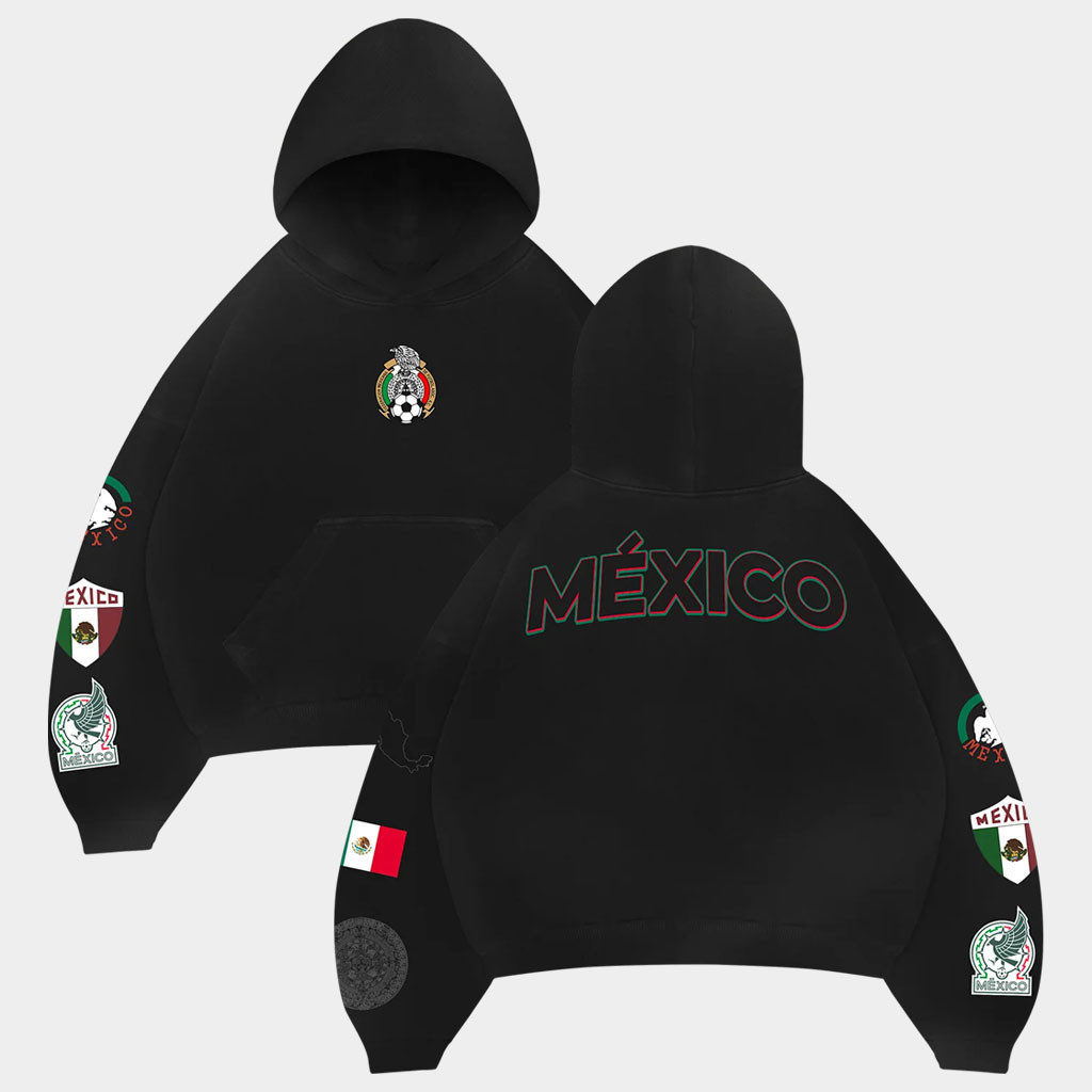 Glo Collection Merch 2026 Mexico Black Hoodie Mexico World Cup Merch Gifts For Game Day