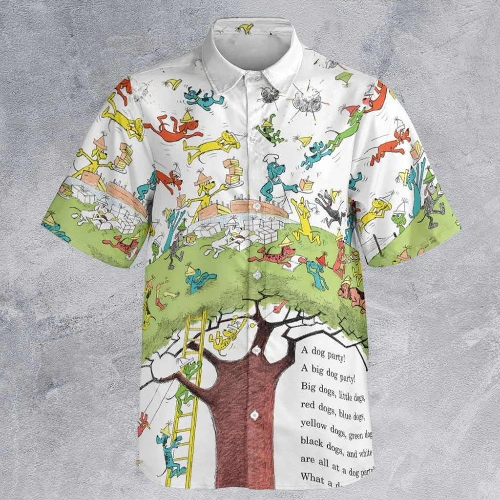 Go Dog Go Hawaiian Shirt A Dog Party Aloha Shirt Book Lover Gifts For Friends