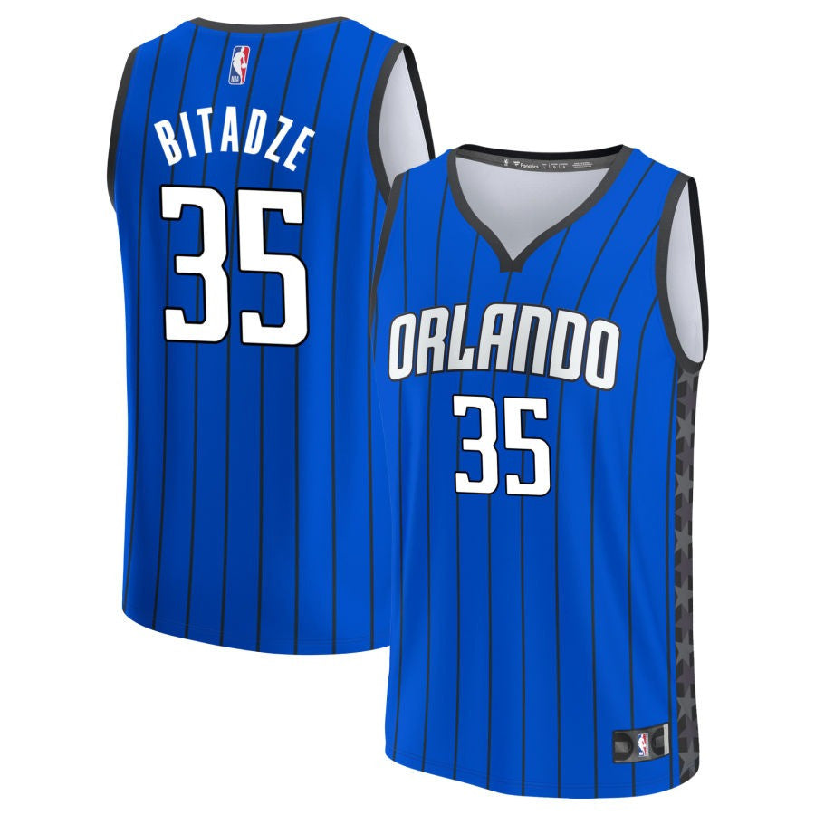 Goga Bitadze Orlando Magic 2025 Statement Edition Fast Break Jersey - Blue 1 Goga Bitadze Orlando Magic 2025 Statement Edition Fast Break Jersey - Blue