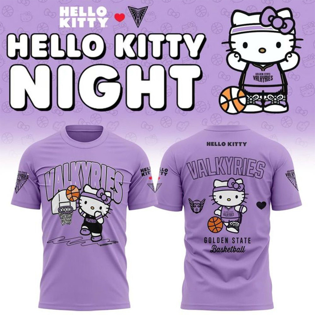 Golden State Valkyries 2026 Hello Kitty Shirt GS Valkyries Merch Gift For Basketball Fans