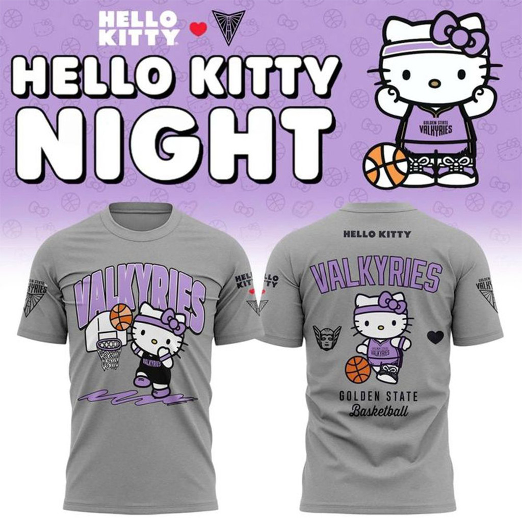 Golden State Valkyries 2026 Hello Kitty Shirt Valkyries Merch Cute Gift For Basketball Fans
