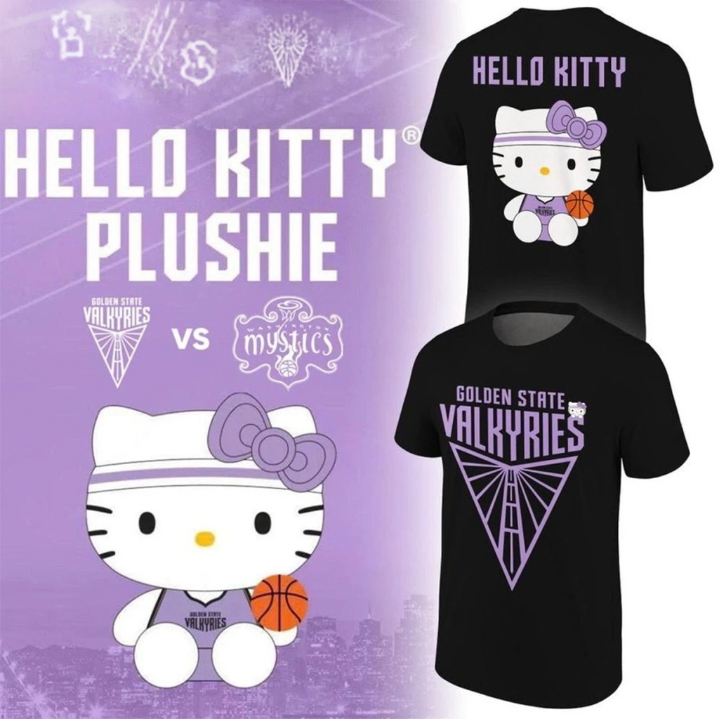 Golden State Valkyries X Hello Kitty 2026 Theme Night Schedule T-Shirt Valkyries Merch Fan Gift