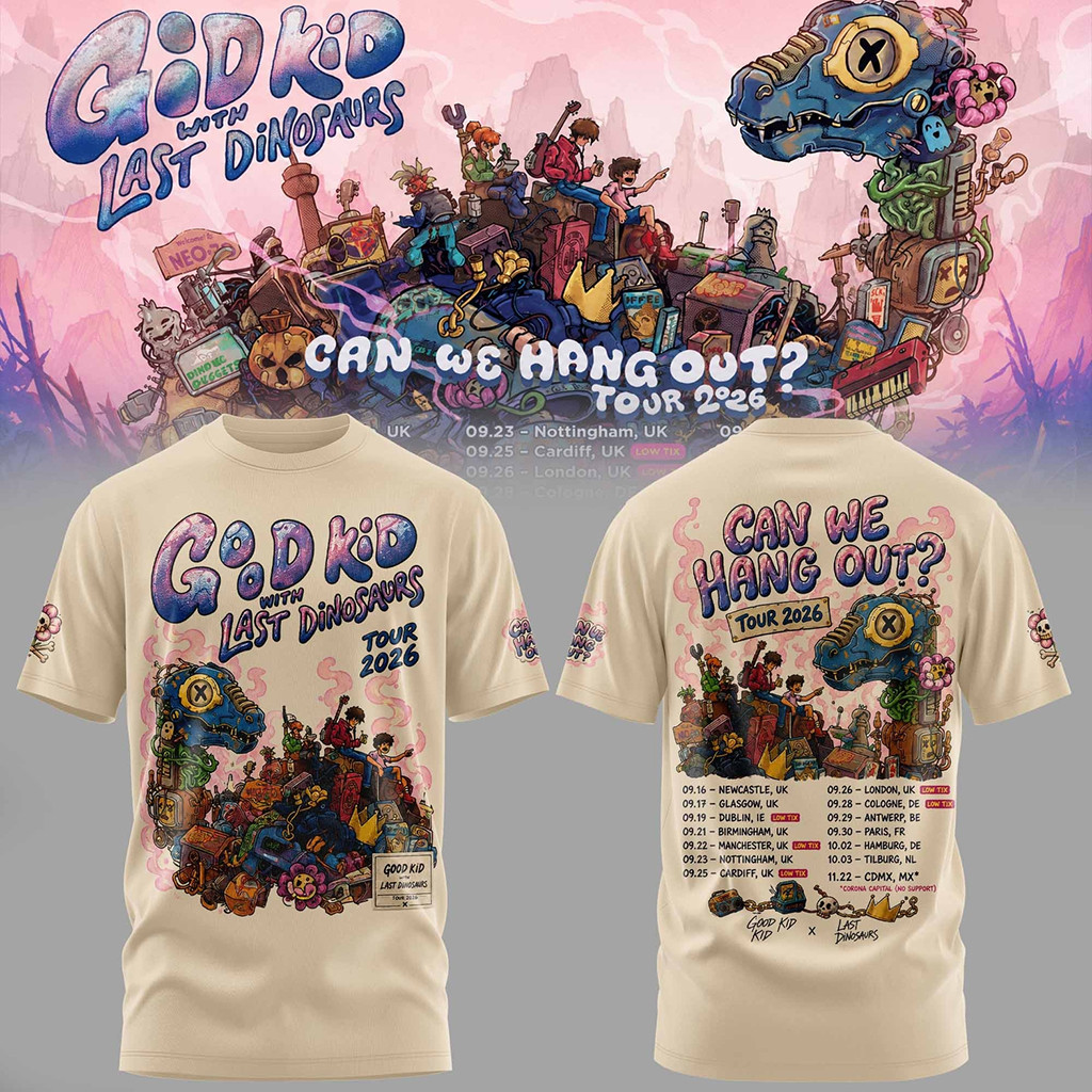 Good Kid With Last Dinosaurs Tour Merch 2026 Can We Hang Out Tour T-Shirt Gift For Music Fans