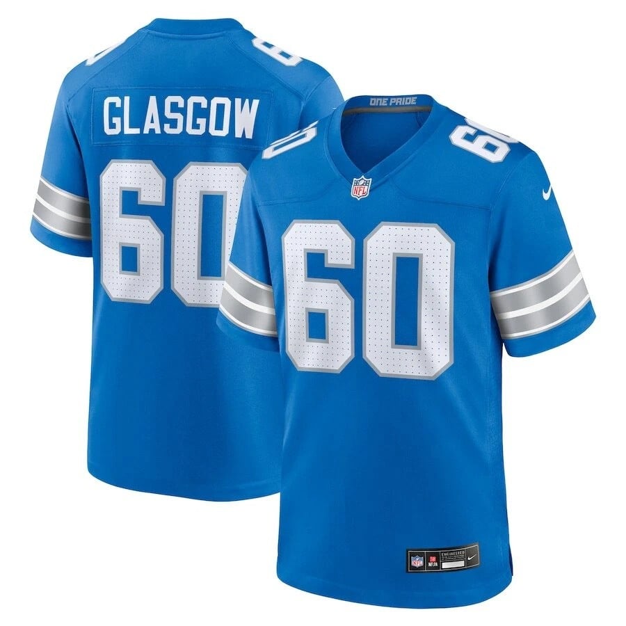 Graham Glasgow Detroit Lions 2025 Player Game Jersey - Blue