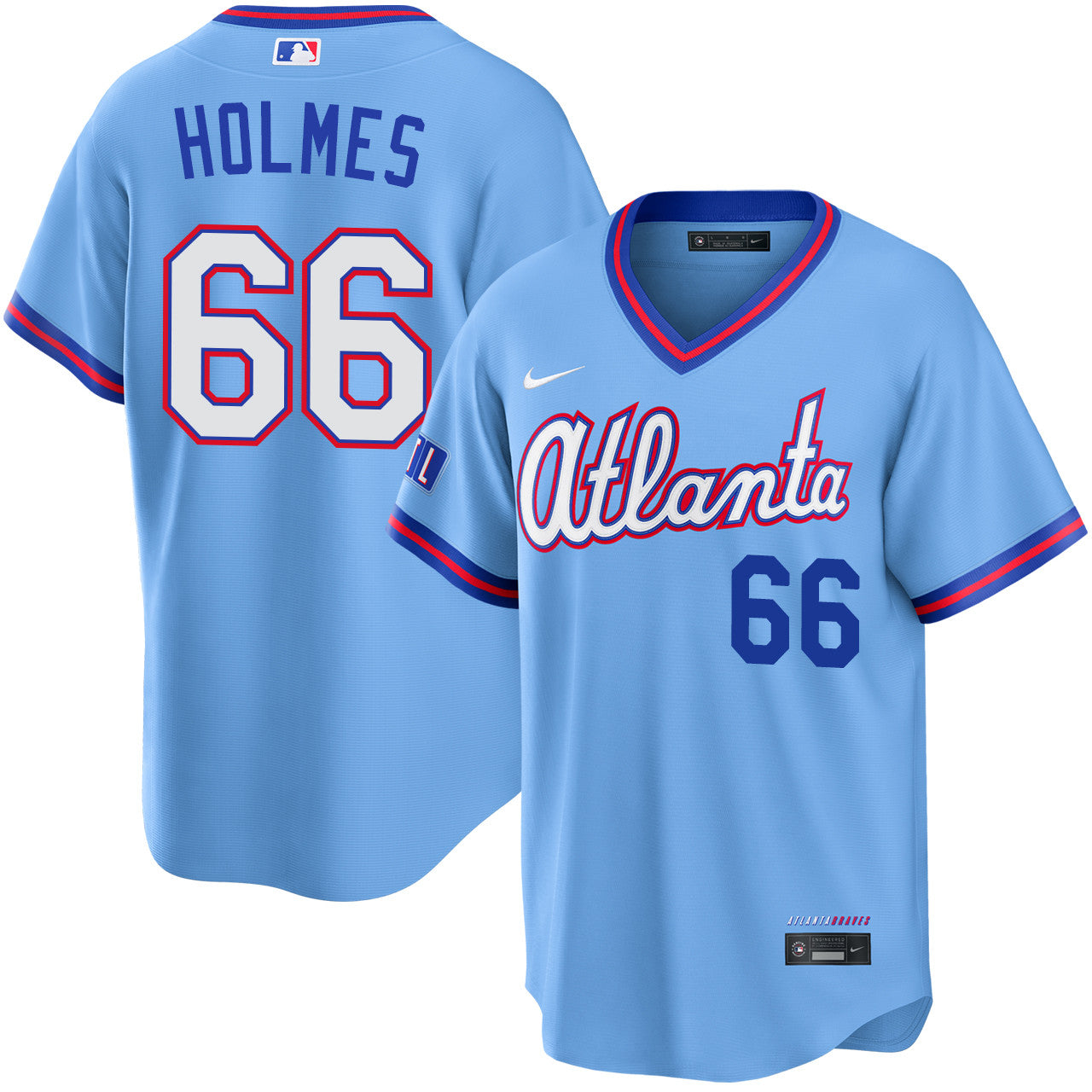 Grant Holmes Atlanta Braves 2026 City Connect Stadium Jersey - Powder Blue