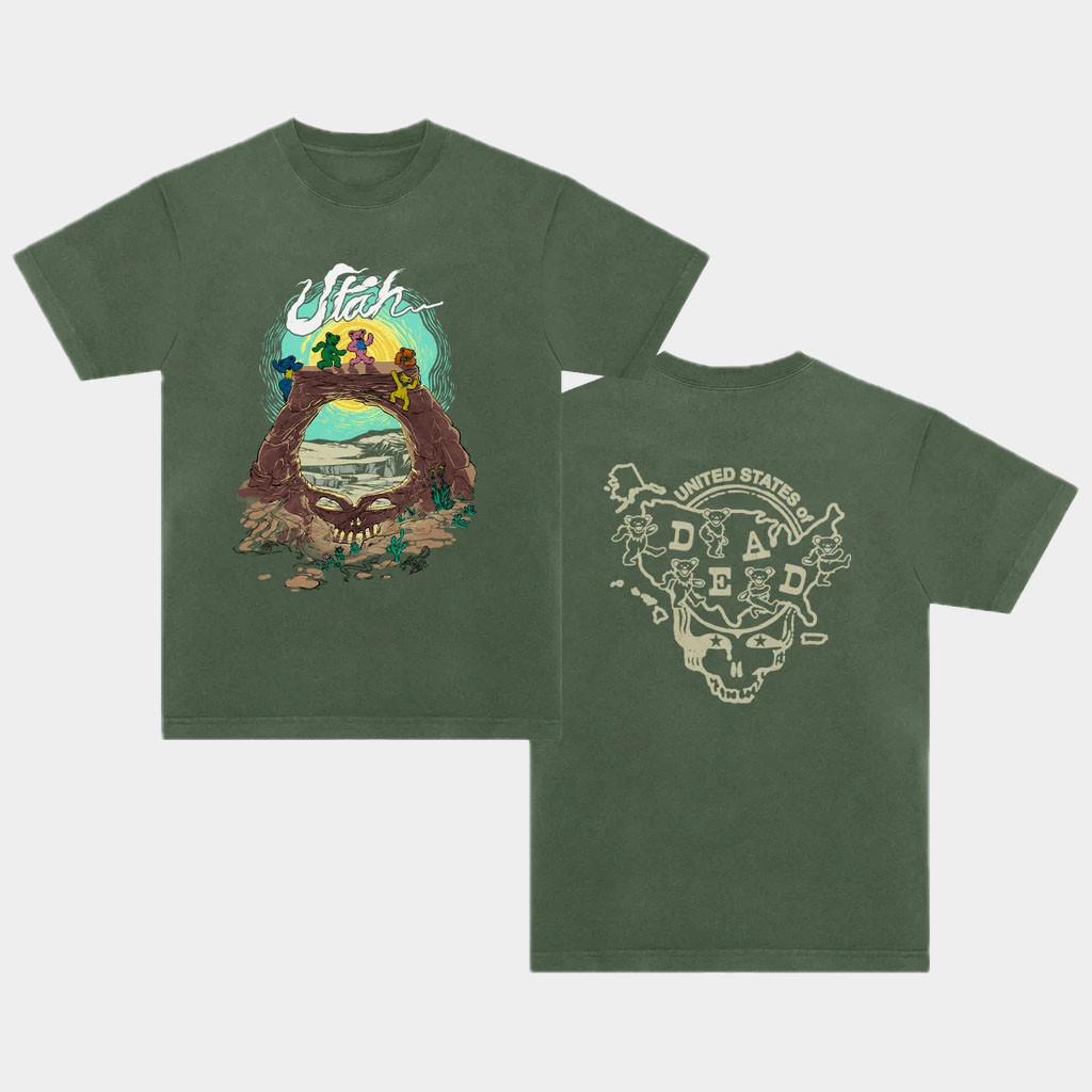 Grateful Dead Merch 2026 Utah United States Of Dead T-Shirt Grateful Dead Tour Merch Fan Gifts