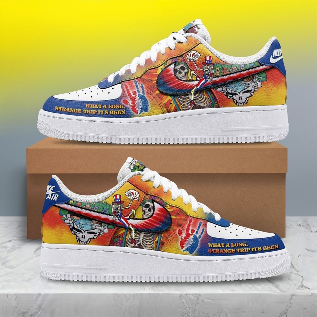 Grateful Dead What A Long Strange Trip Shoes Skeleton Sneakers Grateful Dead Merch Fan Gifts