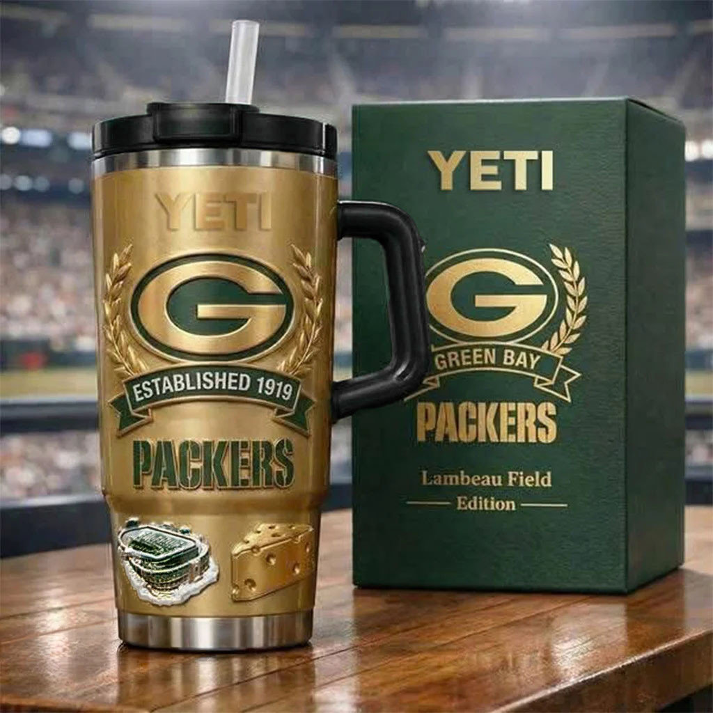 Green Bay Packers Established 1919 Lambeau Field Tumbler Packers Merch Gifts For Football Fan