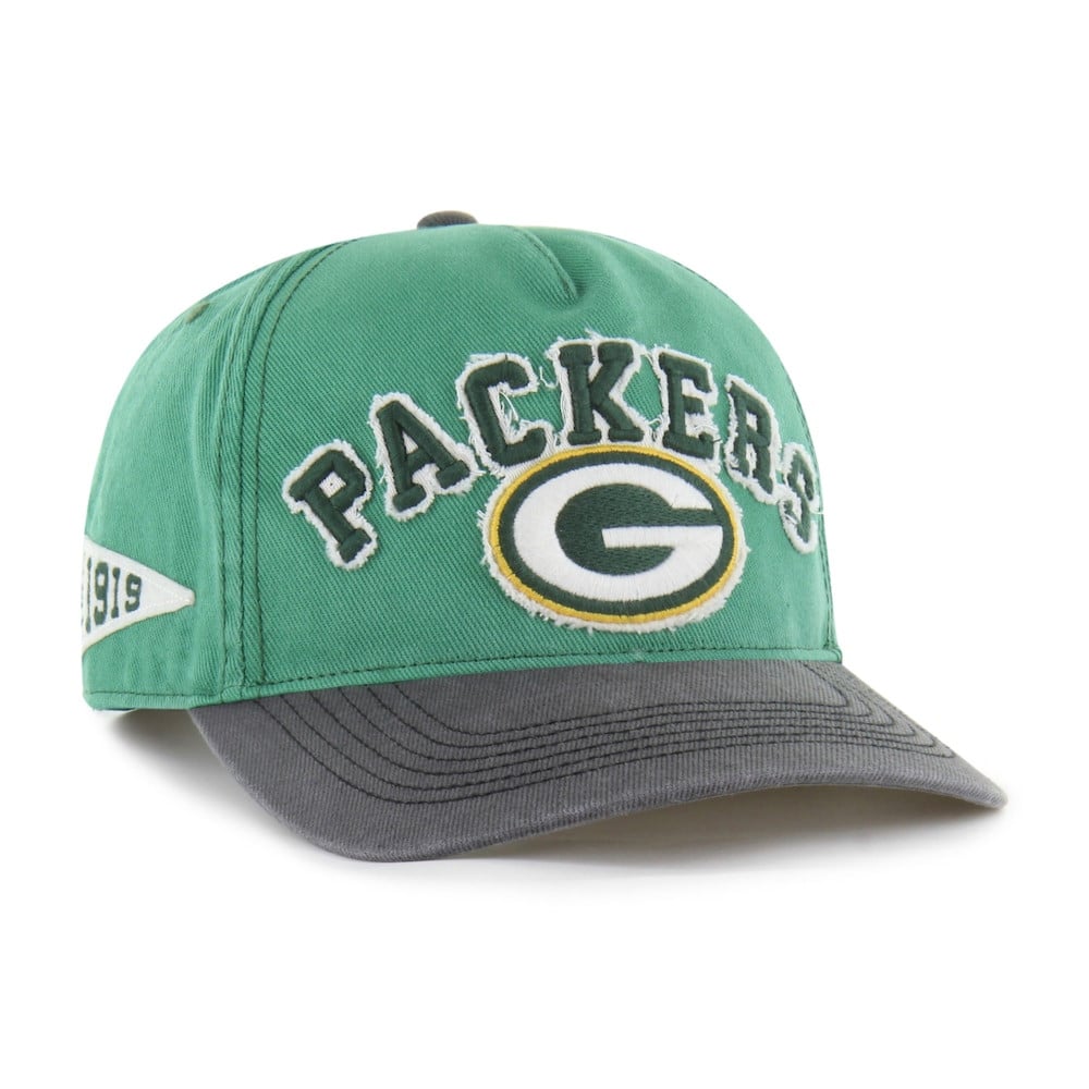 Green Bay Packers Merch - Men's '47 Calderwood Well Worn Hitch Adjustable Hat, Green - Football Christmas Gifts