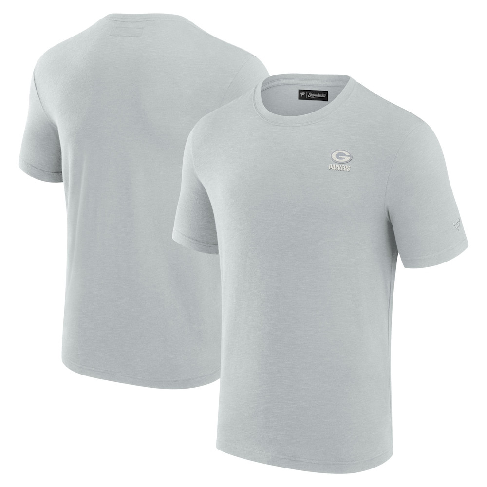 Green Bay Packers Merch - Men's Fanatics Gray Modal Short Sleeve T-Shirt - Birthday Ideas For Football Fan
